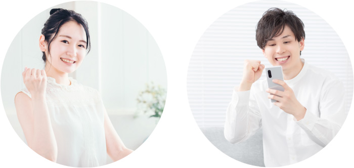 お問い合わせする男女